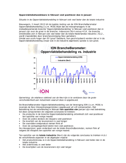ION BrancheBarometer: Oppervlaktebehandeling vs