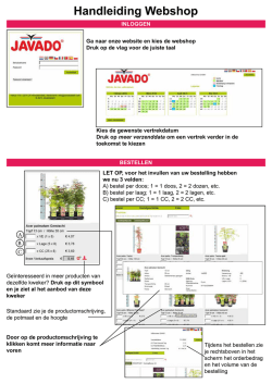 Handleiding Webshop