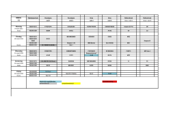 Trainingsrooster