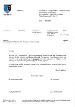 DOSSIER Aan het FOD Volksgezondheid