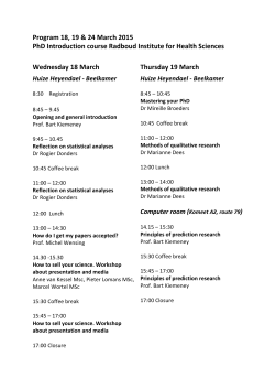 Program 18, 19 & 24 March 2015 PhD