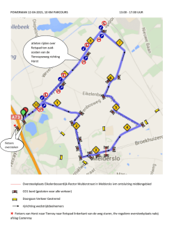 Fietsparcours middagwedstrijden en verkeersmaatregelen