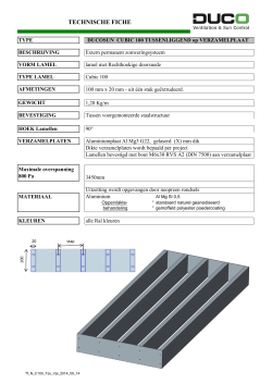 TECHNISCHE FICHE