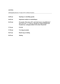 Agenda voor 19 maart 2015