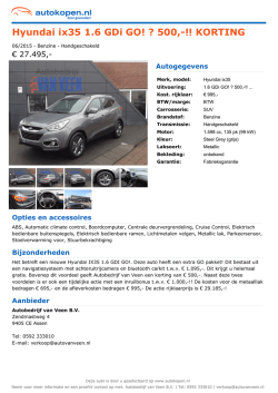 Hyundai ix35 1.6 GDi GO! ? 500,-!! KORTING