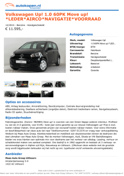 Volkswagen Up! 1.0 60PK Move up! *LEDER*AIRCO