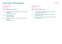 Immunology - Rheumatology