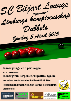 Limburgs Kampioenschap Dubbels 2015.