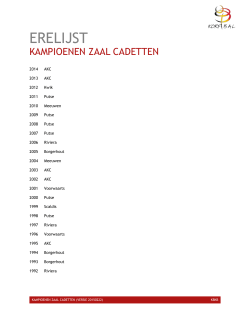 KAMPIOENEN ZAAL cadetten (versie 20150222)