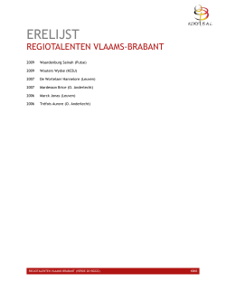REgiotalenten VLAAMS-BRABANT (versie 20150222)