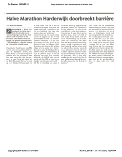 Halve Marathon Harderwijk doorbreekt barri&egrave;re