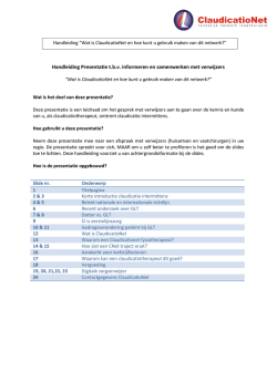 Handleiding Presentatie t.b.v. informeren en