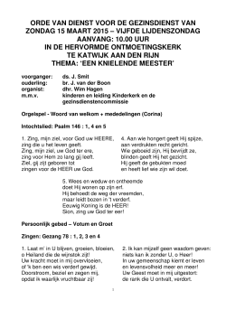 liturgie - Hervormd Katwijk a/d Rijn