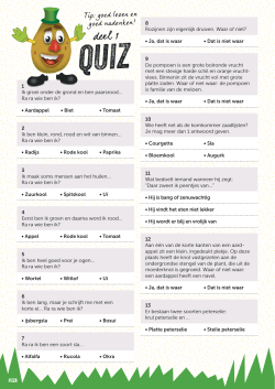 Werkblad #12A Quiz deel 1