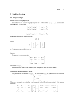 9 Matrixrekening