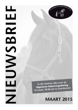 2015 februari - Fokvereniging Het Friesche Paard Midden Nederland