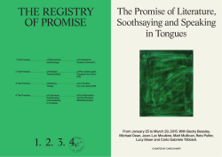 THE REGISTRY OF PROMISE 1. 2. 3. 4.