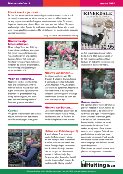 De nieuwsbrief van maart staat online!