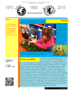 Nieuwsbrief - Elckerlyc Montessorischool