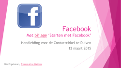 Handleiding Facebook - Presentation Matters