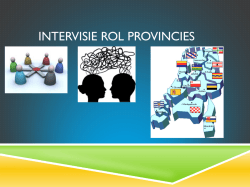INTERVISIE ROL PROVINCIES