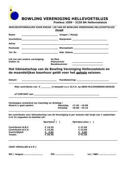 Inschrijfformulier Junioren