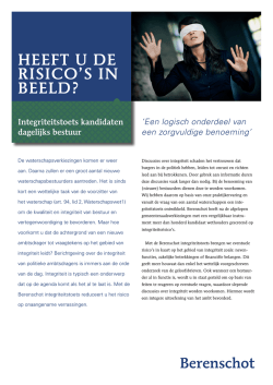 Integriteitsscan waterschappen