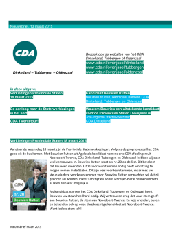 Nieuwsbrief CDA Dinkelland maart 2015 klik hier!