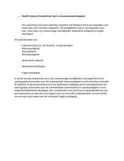 Health Sciences (Faculteit der Aard