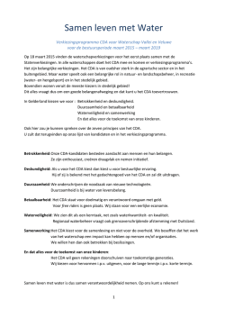 het verkiezingsprogramma Vallei & Veluwe