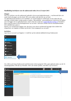 Handleiding inschrijven ouderavond maart 2015