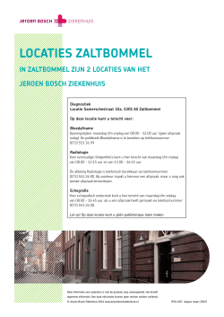 locatie Zaltbommel - Jeroen Bosch Ziekenhuis