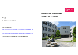 Wegwijs… Infonamiddag Campus Sociale School Heverlee