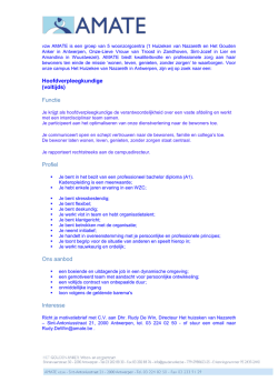 Hoofdverpleegkundige (voltijds) Functie Profiel Ons aanbod