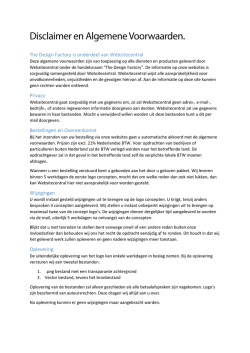 Disclaimer & Algemene voorwaarden
