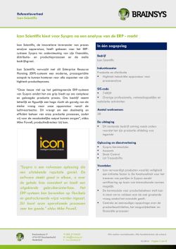 Icon Scientific kiest voor Syspro na een analyse van