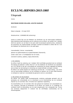 ECLI:NL:RBNHO:2015:1805 Uitspraak