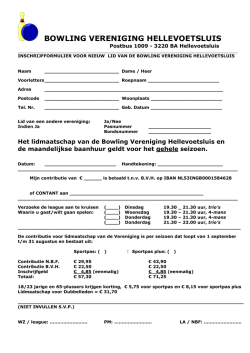Inschrijfformulier Senioren