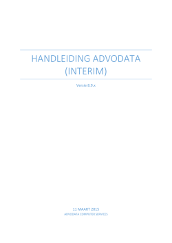 Handleiding Advodata (INTERIM)