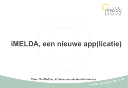 iMELDA, een nieuwe app(licatie)