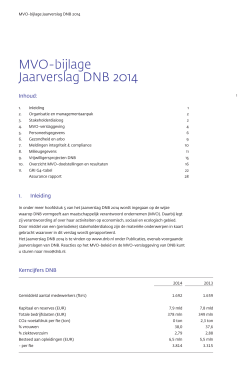 MVO-bijlage Jaarverslag DNB 2014