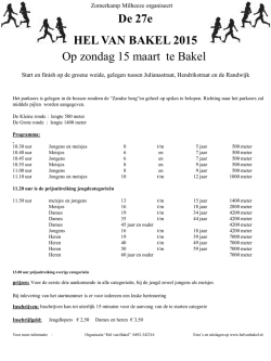 Nieuwsbrief De Hel van Bakel