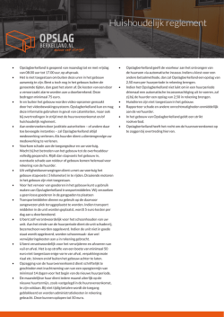 Huishoudelijk reglement