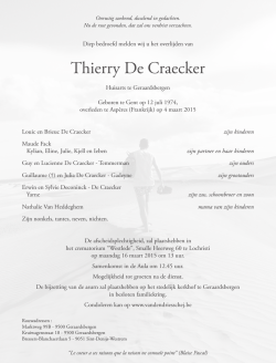 Thierry De Craecker - Uitvaartverzorging Van den Driessche