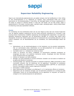 Supervisor Reliability Engineering