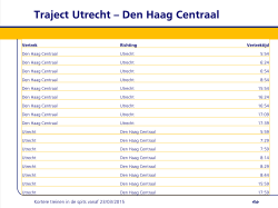 Traject Utrecht – Den Haag Centraal