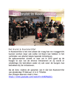 Het bruist in Kootstertille!