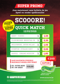 imprimer les Quick Matches