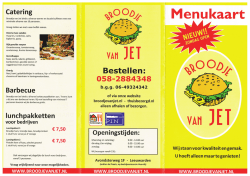 Menukaart Deel II