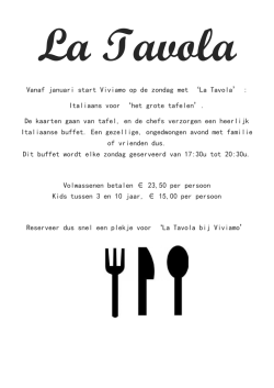 La Tavola - Viviamo Woerden